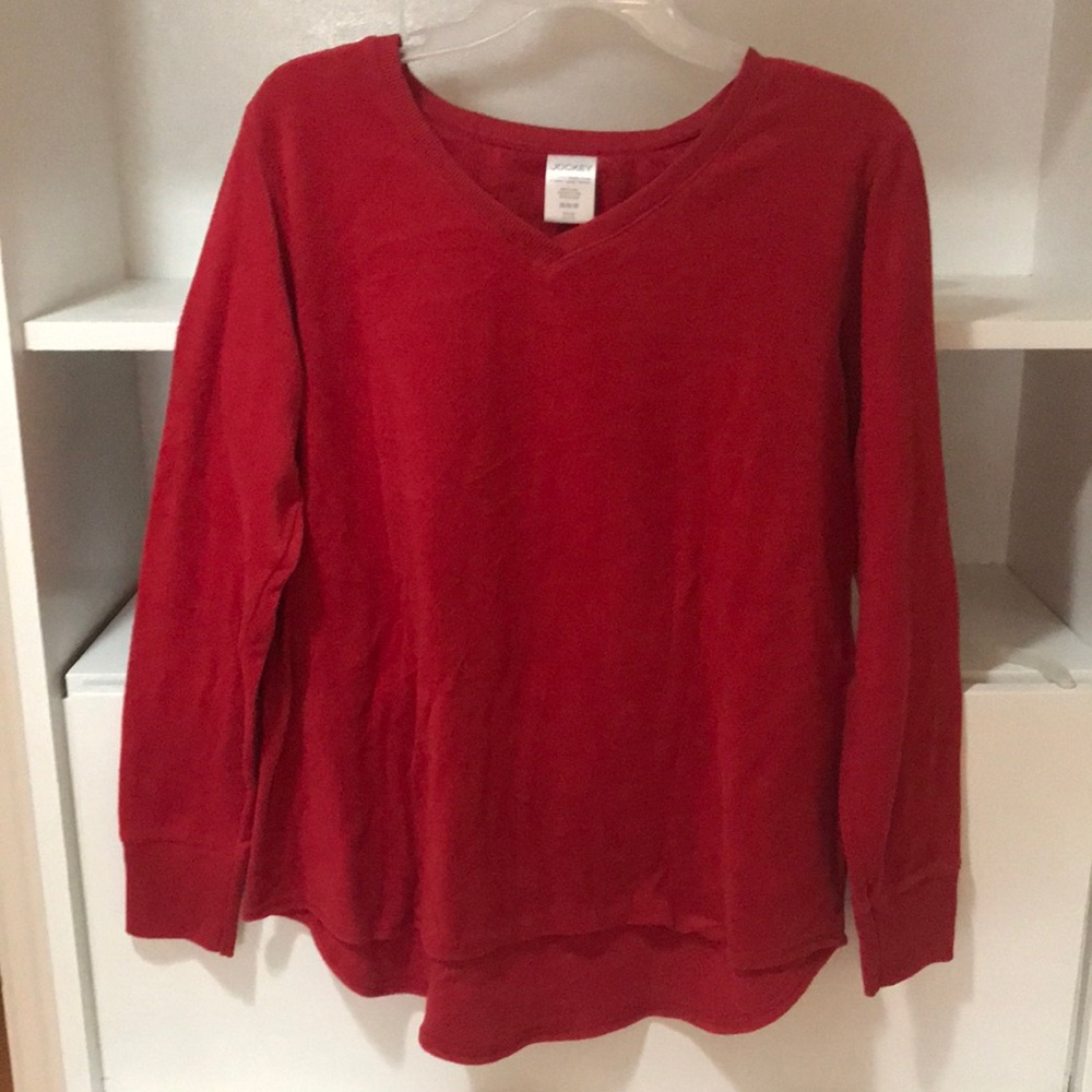 ❤️Red Fleece Jockey Pajama Top - Size Medium✨